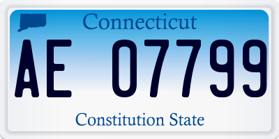 CT license plate AE07799