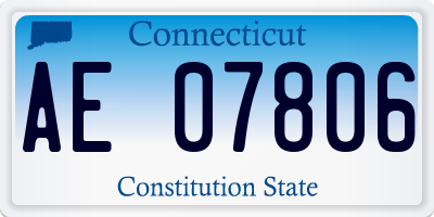 CT license plate AE07806