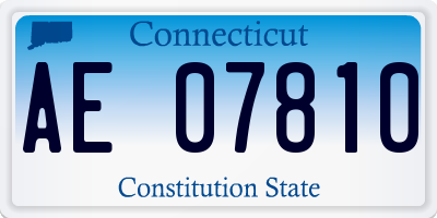 CT license plate AE07810