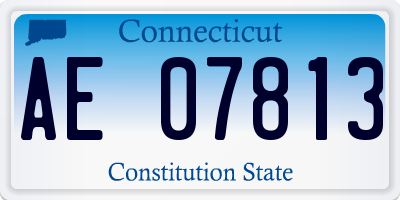 CT license plate AE07813