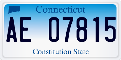 CT license plate AE07815