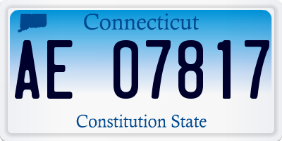 CT license plate AE07817