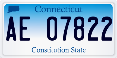 CT license plate AE07822