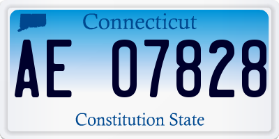 CT license plate AE07828