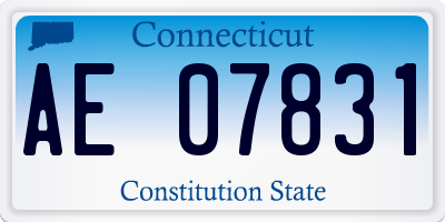 CT license plate AE07831