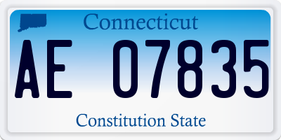 CT license plate AE07835