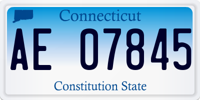 CT license plate AE07845
