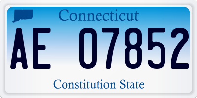 CT license plate AE07852