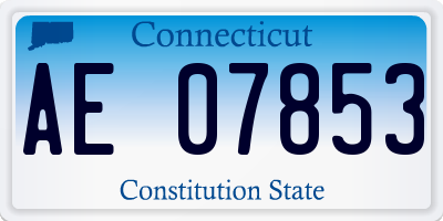 CT license plate AE07853
