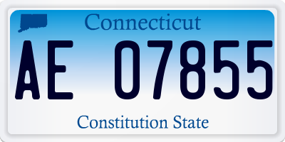 CT license plate AE07855