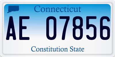 CT license plate AE07856