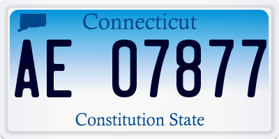 CT license plate AE07877