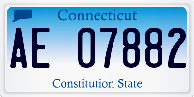 CT license plate AE07882