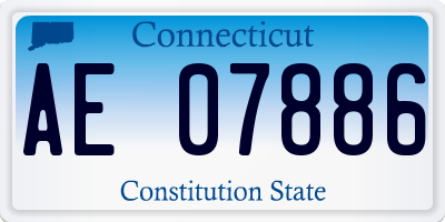 CT license plate AE07886