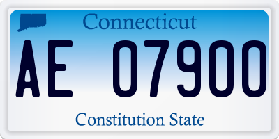 CT license plate AE07900