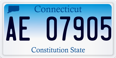 CT license plate AE07905