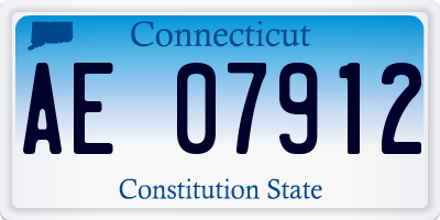 CT license plate AE07912