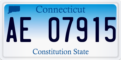 CT license plate AE07915