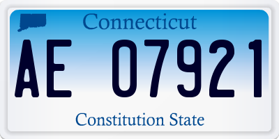 CT license plate AE07921