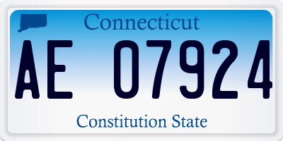 CT license plate AE07924
