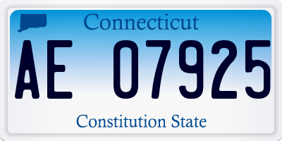 CT license plate AE07925