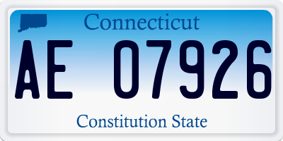 CT license plate AE07926