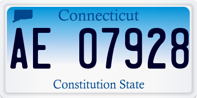 CT license plate AE07928