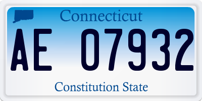 CT license plate AE07932