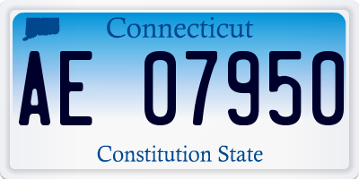 CT license plate AE07950
