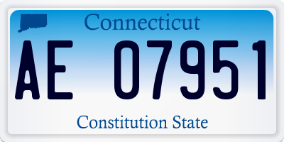 CT license plate AE07951