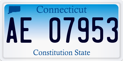 CT license plate AE07953