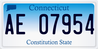 CT license plate AE07954