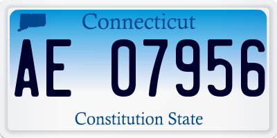 CT license plate AE07956