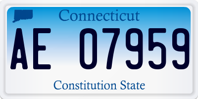 CT license plate AE07959