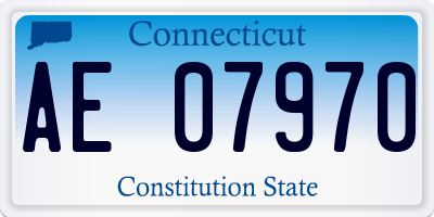 CT license plate AE07970