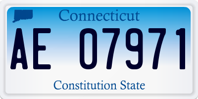 CT license plate AE07971