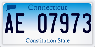 CT license plate AE07973