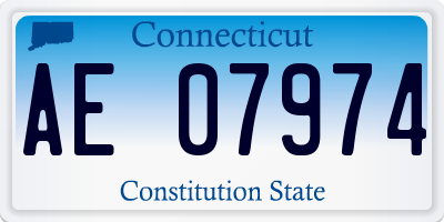 CT license plate AE07974