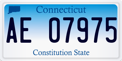 CT license plate AE07975