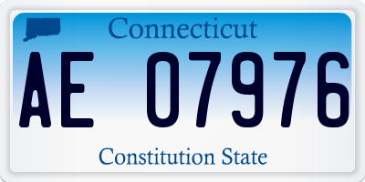 CT license plate AE07976