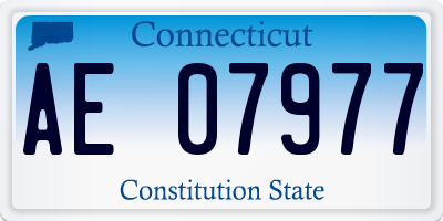 CT license plate AE07977
