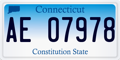 CT license plate AE07978