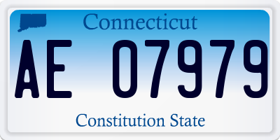 CT license plate AE07979