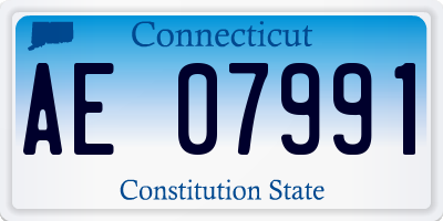 CT license plate AE07991