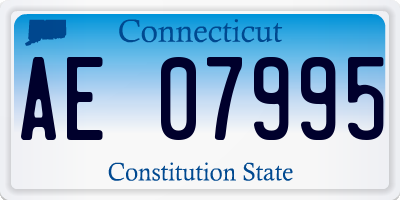 CT license plate AE07995