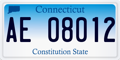 CT license plate AE08012