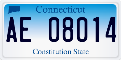 CT license plate AE08014
