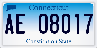 CT license plate AE08017
