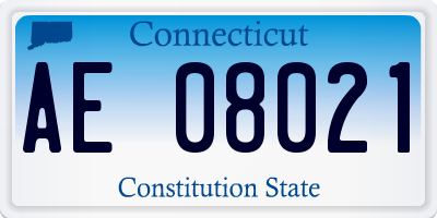 CT license plate AE08021