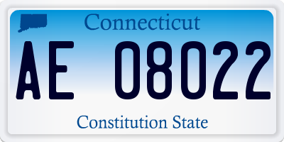 CT license plate AE08022